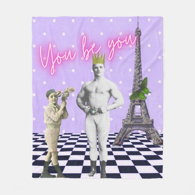 You Be You Empowering Popkonst  Fleecefilt (Framsidan)