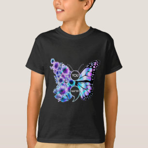 You Butterfly Sunflower Självmordsförebyggande Med T Shirt
