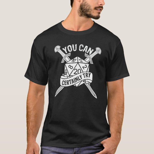 You can Certainly Try DM D20 RPG Gamer Dungeon Mas T Shirt (Framsida)