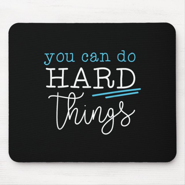 You Can Do Hard Things Insrational Quote Motivatio Musmatta (Framsidan)