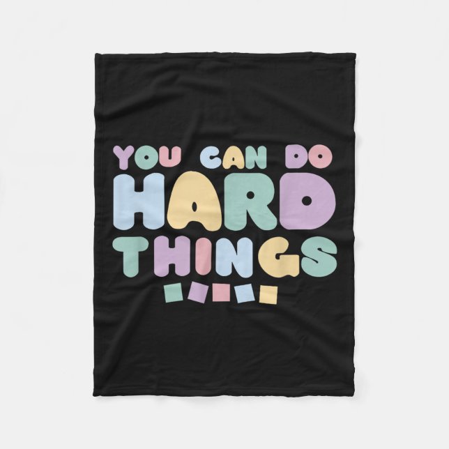 You Can Do Hard Things Insrational Quotes Motivati Fleecefilt (Framsidan)