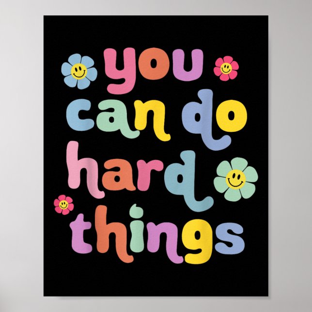 You Can Do Hard Things Teacher Back To School Moti Poster (Framsidan)