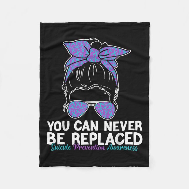 You Can Never Be Replaced Suicide Prevention Aware Fleecefilt (Framsidan)