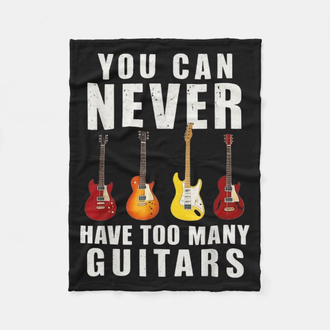 You Can Never Have Too Many Guitars Music Funny  Fleecefilt (Framsidan)
