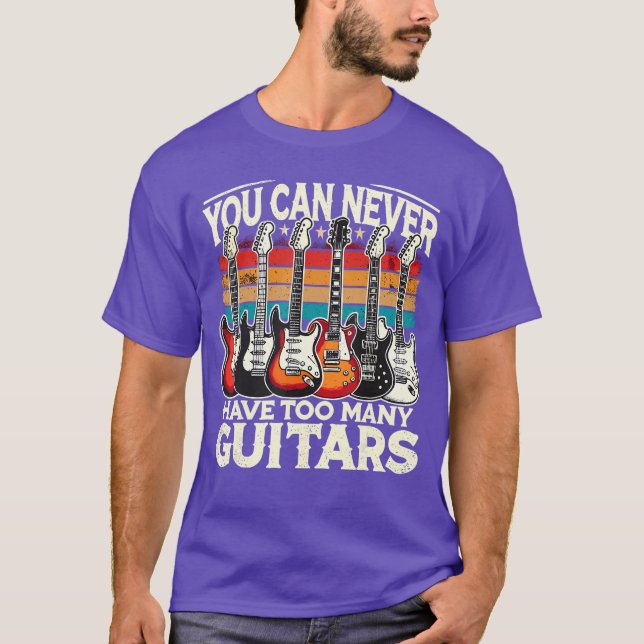 You Can Never Haveoo Many Guitars Music Guitar boy T Shirt (Framsida)