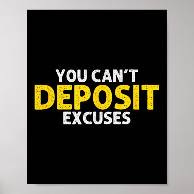 You Can’t Desit Excuses Motivational Entrepreneur  Poster (Framsidan)