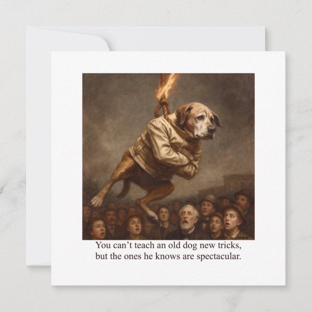 You can’t teach an old dog new tricks inbjudningar (Framsida)