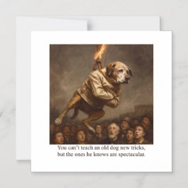 You can’t teach an old dog new tricks magnetisk inbjudningskort