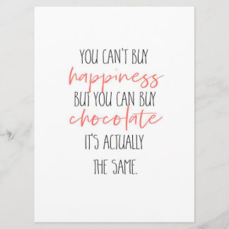 You can't buy happiness but you can buy chocolate meny