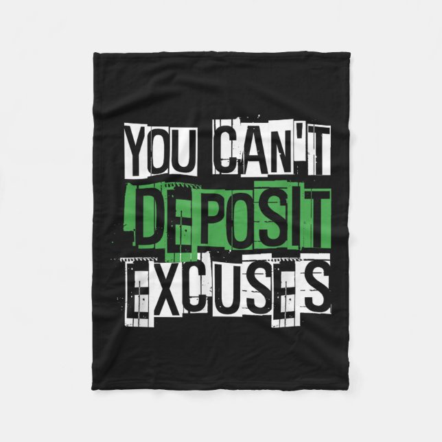 You Can't Desit Excuses Motivational For Entrepren Fleecefilt (Framsidan)