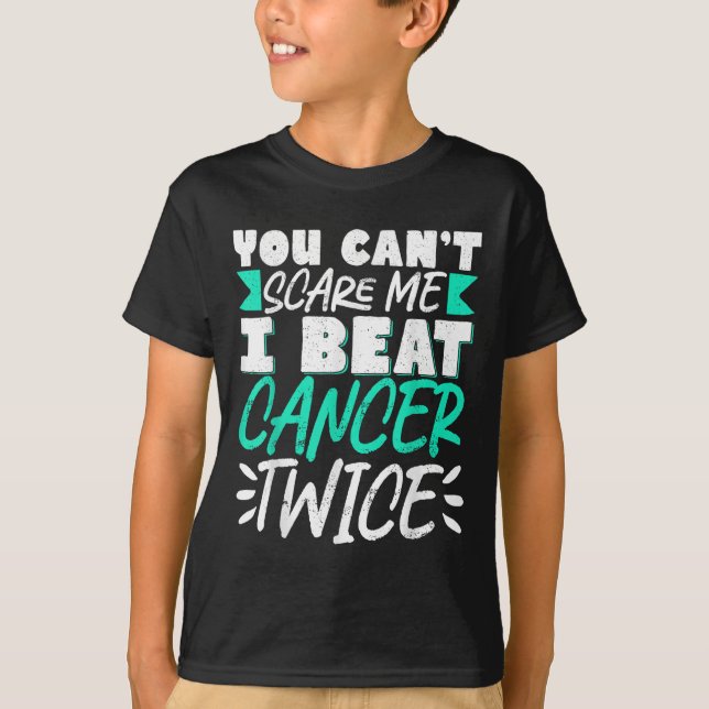 You Can't E Me I Beat Cancer Twice  T Shirt (Framsida)