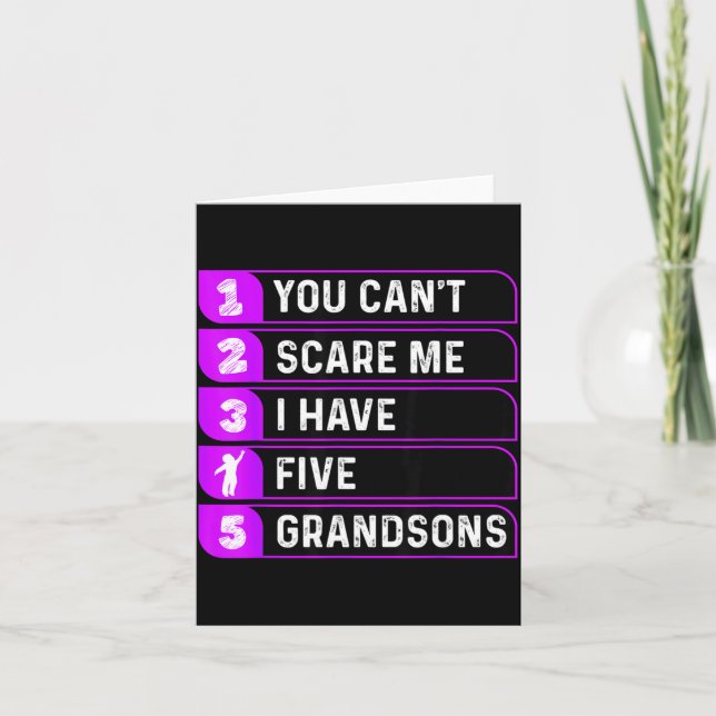 You Can't E Me I Have Five Grandsons Funny Grandma Kort (Framsida)