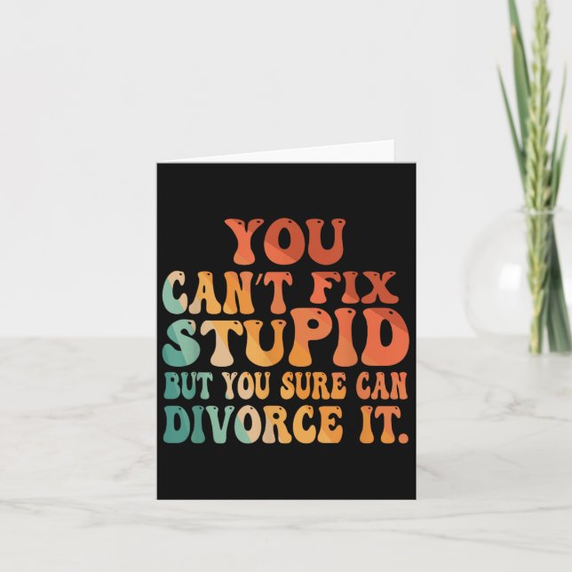 You Can't Fix Stud But You Sure Can Divorce It Div Kort (Framsida)