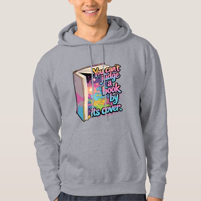 You Can't Judge a Book By Its Cover Fantasy Dragon Hoodie (Framsida)
