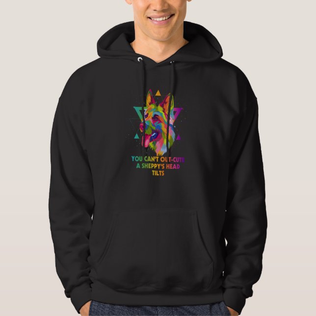 You Cant Out Cute Sheppys Head Tilts German Shephe Hoodie (Framsida)