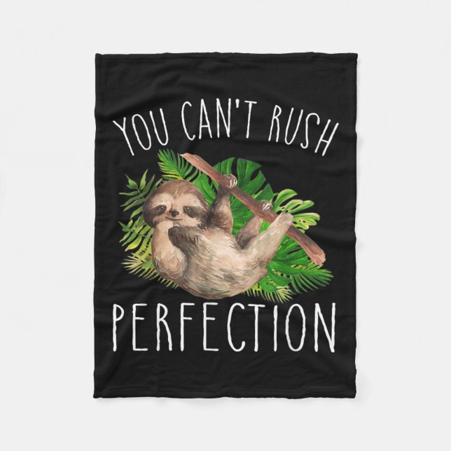 You Can't Rush Perfection Funny Sloth  Fleecefilt (Framsidan)