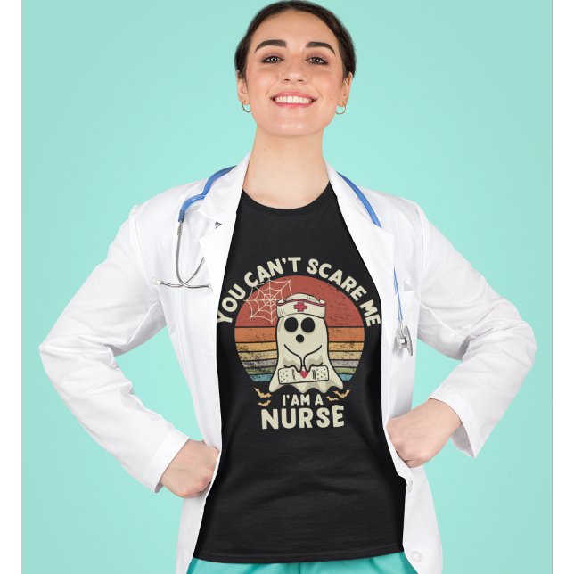 You Can't Scare Me I'am a Nurse Cute Halloween  T Shirt (Skapare uppladdad)