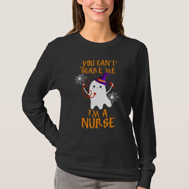 You Cant Scare Me Im A Nurse Halloween Essential T Shirt (Framsida)