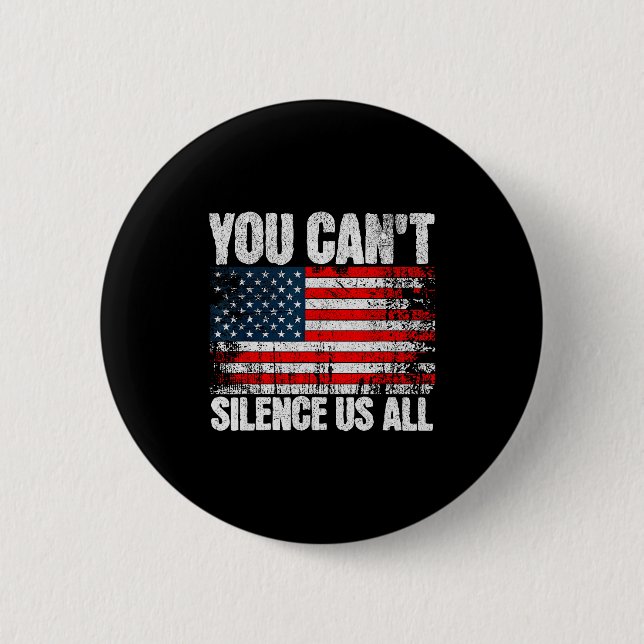 You Can't Silence Us All Usa Flag Conservative Rep Knapp (Framsida)