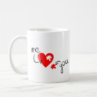 You Complete Me" Heart Puzzle – Gift for Couples Kaffemugg