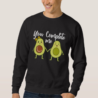 You Complete Me Valentines Day Vegan Couple Lång Ärmad Tröja