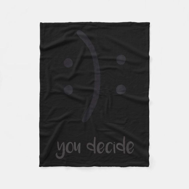 You Decide Trendy Emotions Happy Sad  Fleecefilt (Framsidan)