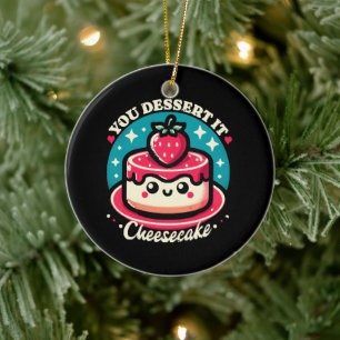 You Dessert It - Cheesecake Kawaii Julgransprydnad Keramik