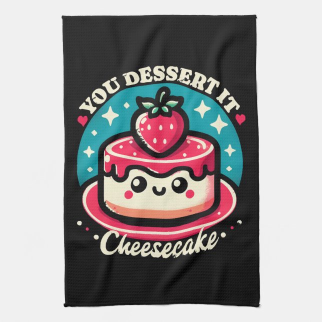 You Dessert It - Cheesecake Kawaii Kökshandduk (Vertikal)