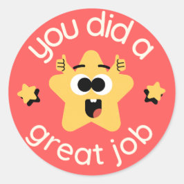 you did a great job stickers runt klistermärke