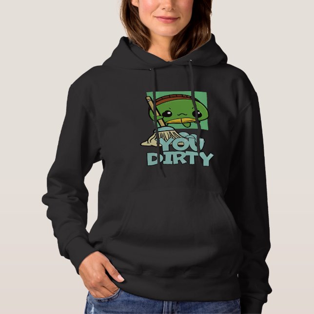 You Dirty Cute Turtle Mopping The Floor T Shirt (Framsida)