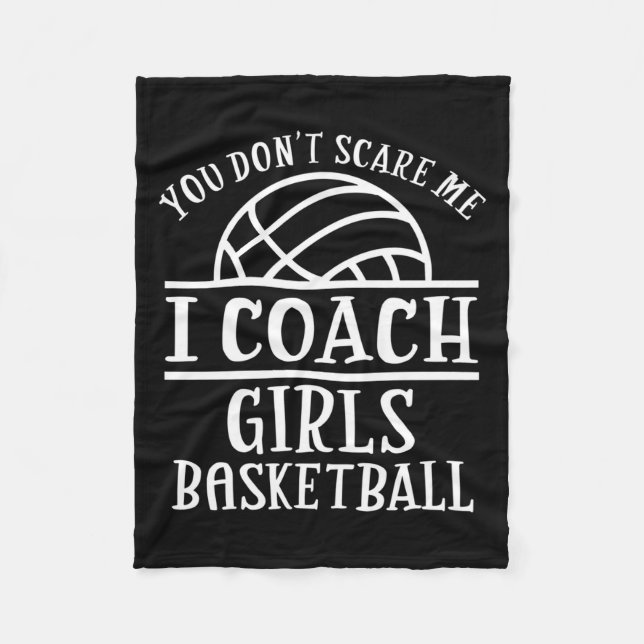 You Don't E Me I Coach Girls Basketball Long Sleev Fleecefilt (Framsidan)