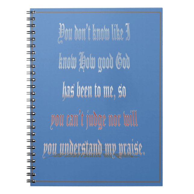 You Don't Know - Journal Anteckningsbok (Framsidan)