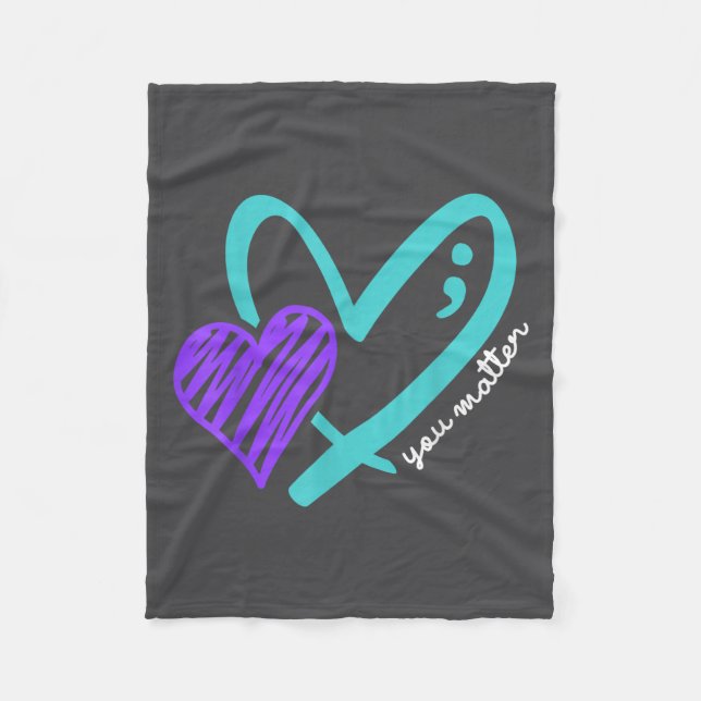 You Don't Let Your Story End Suicide Awareness  Fleecefilt (Framsidan)