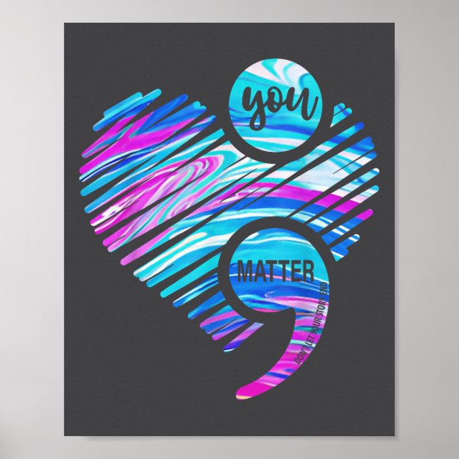 You Don't Let Your Story End Suicide Prevention He Poster (Framsidan)