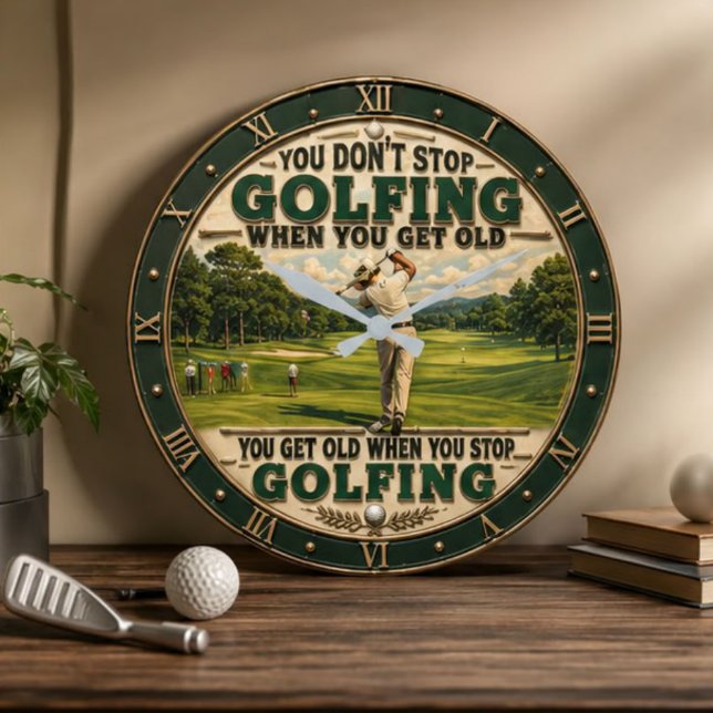 You Don't Stop Golfing When You Get Old Golf Stor Klocka (Skapare uppladdad)