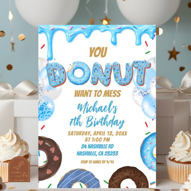 You Donut want to miss this birthday Invitation Inbjudningar (Skapare uppladdad)