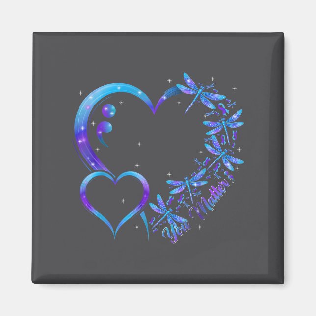 You Dragonfly Suicide Prevention Awareness Men Wom Magnet (Framsidan)