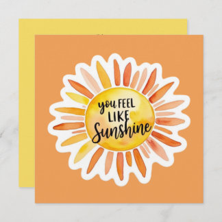 You Feel Like Sunshine Personalized Card Julkort