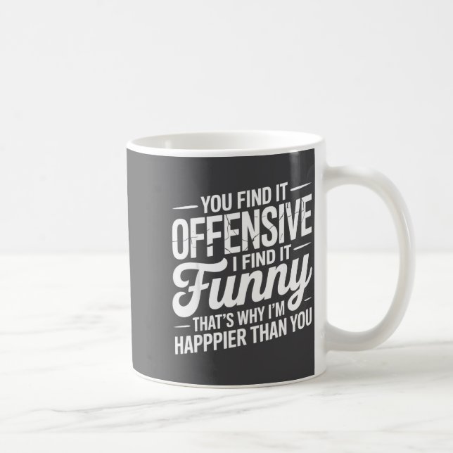 You Find It Offensive I Find It Funny Sarcastic Me Kaffemugg (Höger)