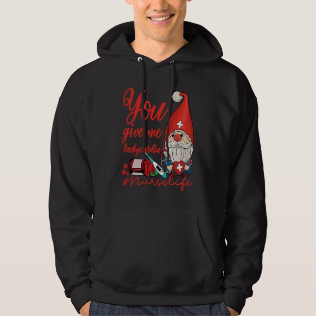 You Give Me Tachycardia ICU Nurse Life Valentines  Hoodie (Framsida)