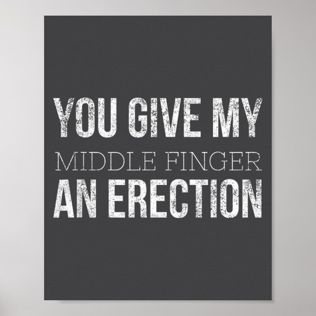 You Give My Middle Finger An Erection Angry Rage F Poster (Framsidan)