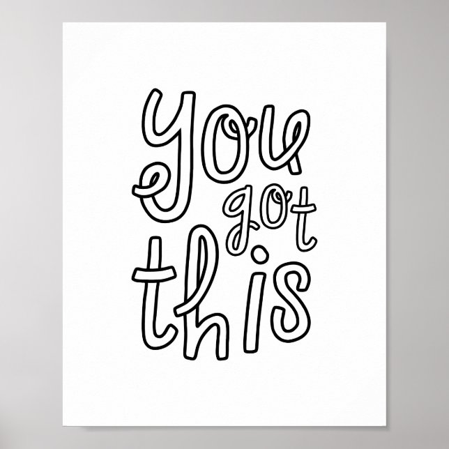 You Got This, Cute Motivational Poster (Framsidan)