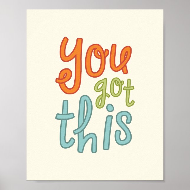 You Got This, Cute Motivational Poster (Framsidan)