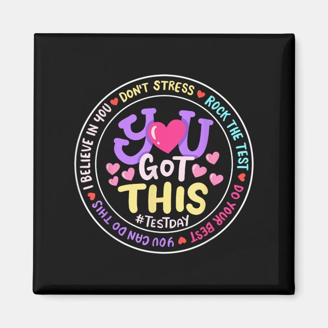 You Got This Don't Stress Do Your Motivational Tes Magnet (Framsidan)