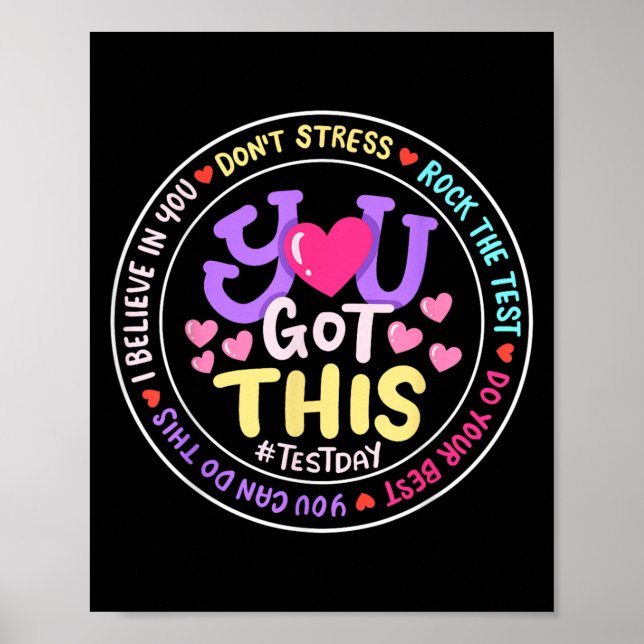 You Got This Don't Stress Do Your Motivational Tes Poster (Framsidan)