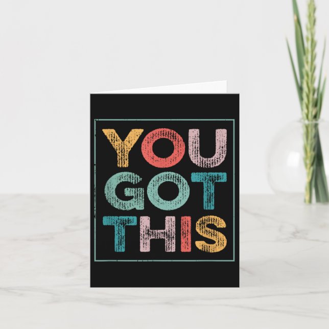 You Got This Saying Cool Motivational Quote  Kort (Framsida)