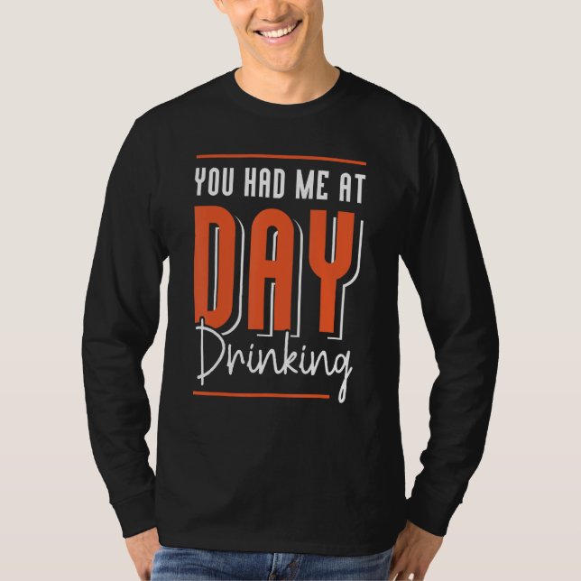 You Had Me At Day Drinking Retro Beach Cruise 12 T Shirt (Framsida)