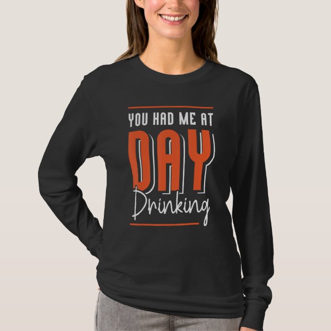 You Had Me At Day Drinking Retro Beach Cruise 12 T Shirt (Framsida)