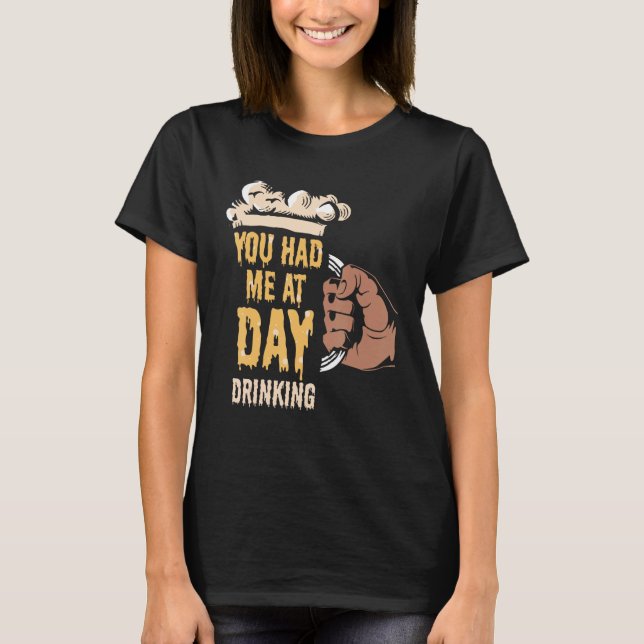 You Had Me At Day Drinking Retro Beach Cruise 7 T Shirt (Framsida)