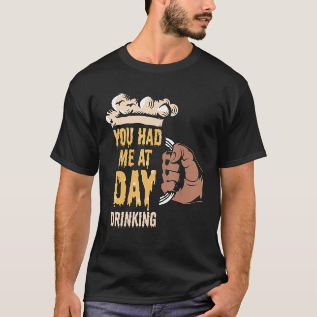 You Had Me At Day Drinking Retro Beach Cruise 7 T Shirt (Framsida)